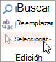 Seleccionar en el grupo Edición