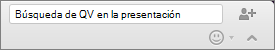 Buscar en el cuadro de presentación