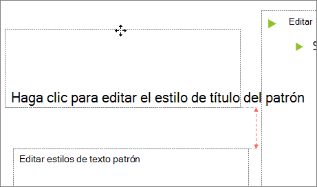 Mover un marcador de posición en una diapositiva
