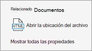 captura de pantalla de mostrar más propiedades de PowerPoint