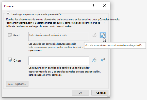 Access para todos los usuarios de la organización