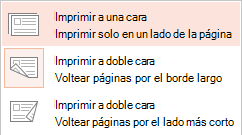 Algunas impresoras pueden imprimir en una cara de una hoja de papel o en ambas caras.