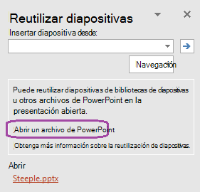 Buscar una presentación