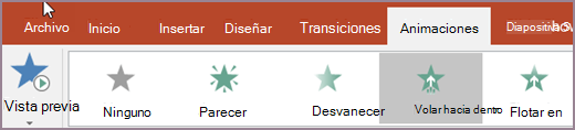 Elegir una animación
