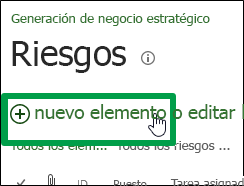 Nuevo elemento