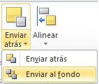 enviar un objeto al fondo