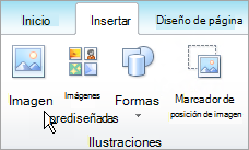 Seleccionar Imagen en la pestaña Insertar