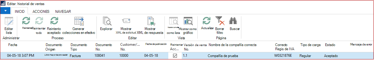 Editar el historial de SII
