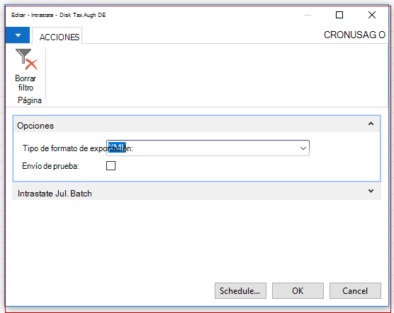 ejecutar la función Crear archivo