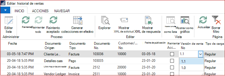 Historial de SII