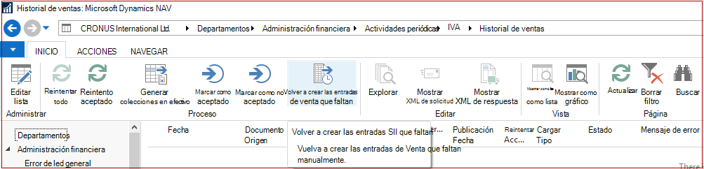 Historial de SII