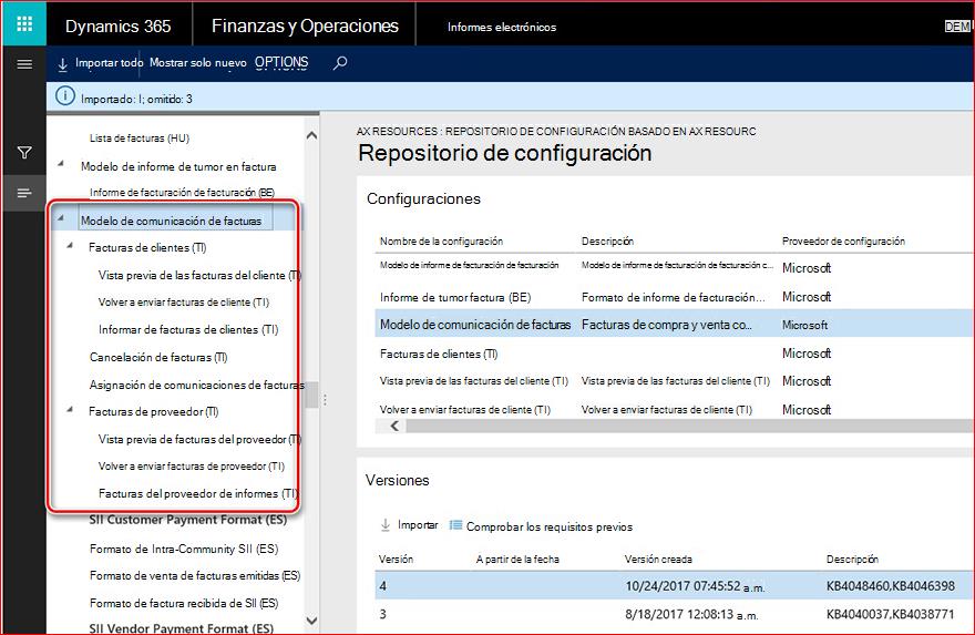 Esta imagen muestra cómo descargar y configurar las configuraciones GER.