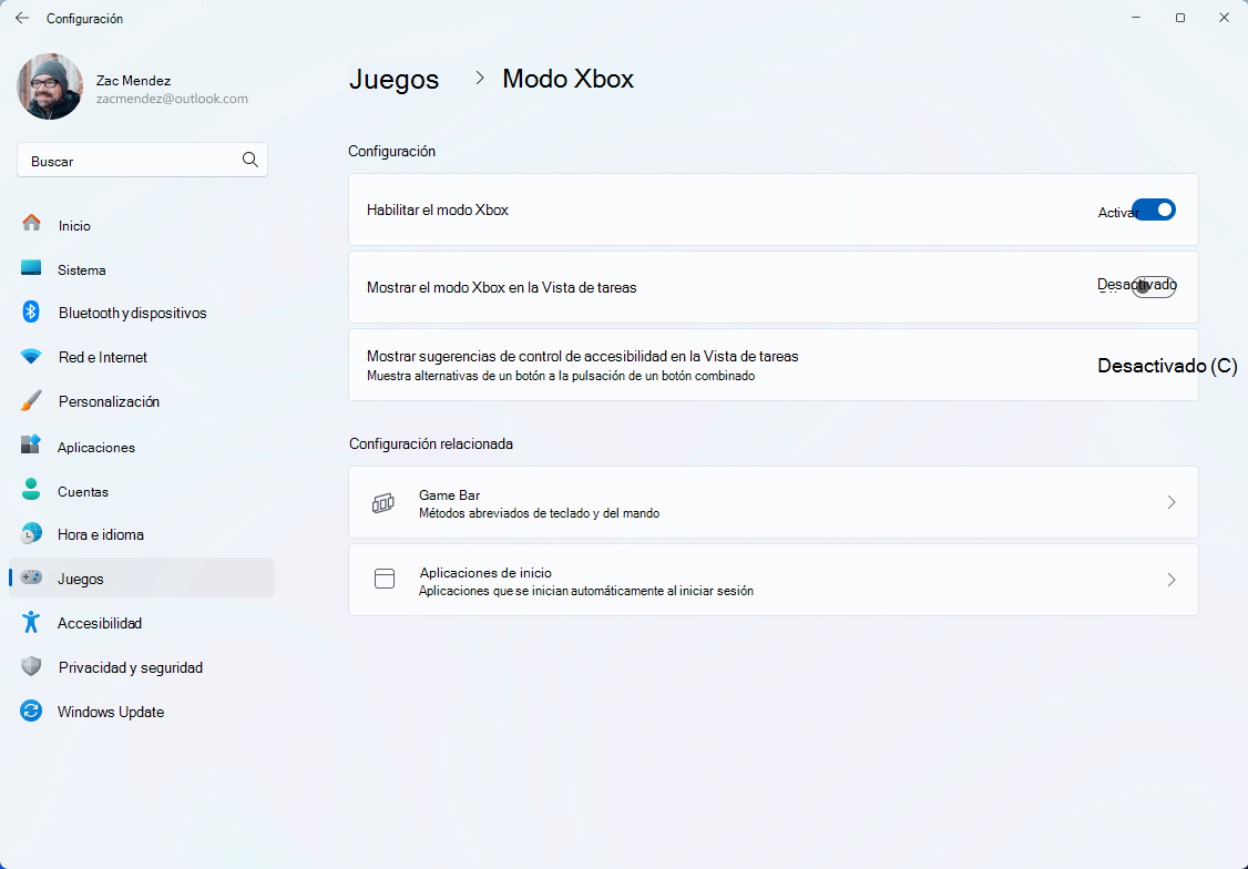 Modo Xbox