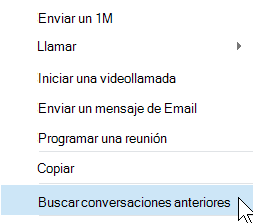 Buscar conversaciones previas