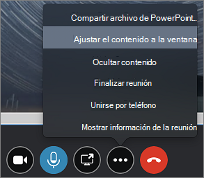 Captura de pantalla que muestra la opción Ajustar contenido a la ventana