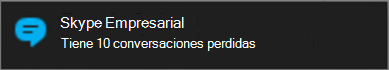 Recibir notificaciones de mensajes perdidos mediante alertas de Windows