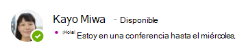 Mensaje de presencia para Cati