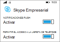 Recibir notificaciones de inserción y buscar en el teléfono al buscar contactos
