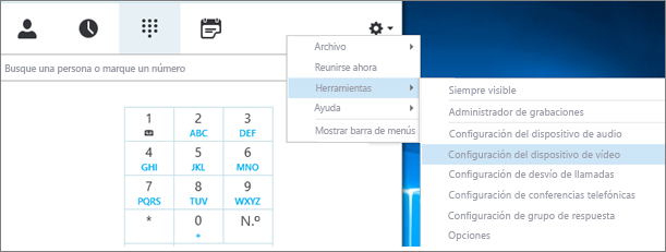 Configuración de dispositivo de vídeo