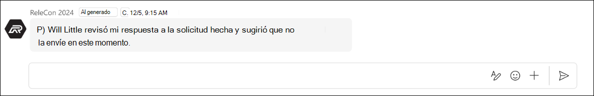 captura de pantalla de La respuesta no se puede enviar