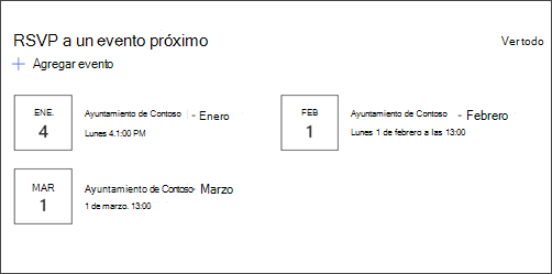 Imagen del elemento web eventos en el sitio del Departamento