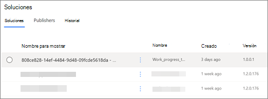 Flujo creado a partir de una plantilla de lista en Soluciones en Power Automate