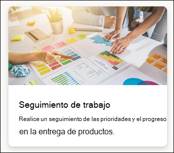 captura de pantalla de la selección del seguimiento de trabajo de plantilla de lista