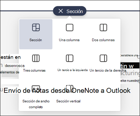 Nueva sección de cuadro de herramientas con sección flexible