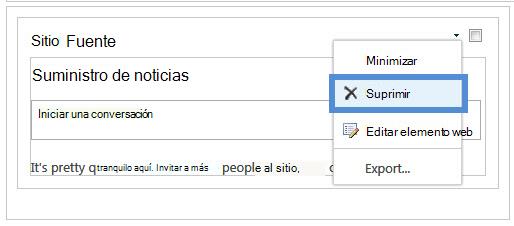 Eliminar elemento web