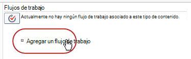 Vínculo Agregar un flujo de trabajo