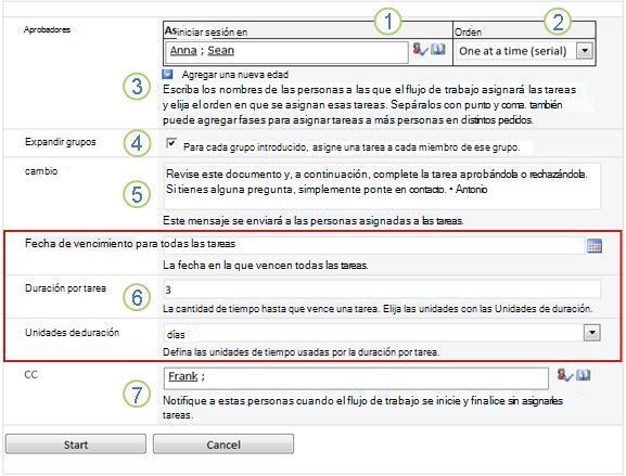 Formulario de inicio