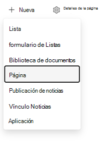 Crear un punto de entrada de página