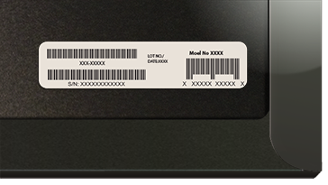 Código de barras en el embalaje de la funda para Surface