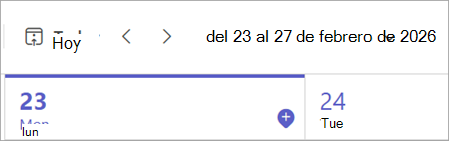 Cambiar mes y año en la parte superior izquierda de la página