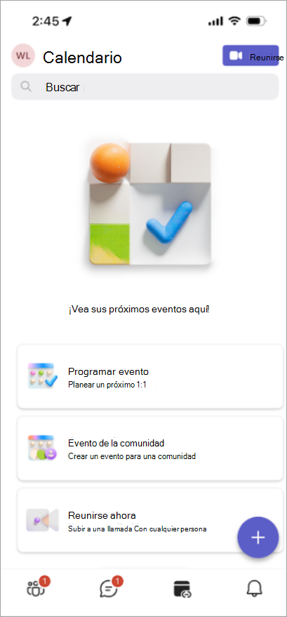 Organice reuniones, eventos de la comunidad y mucho más desde la pestaña de Calendar recién diseñada.