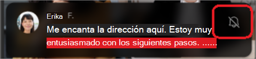 Imagen que muestra una pantalla móvil con una vista previa de chat pospuesto en la parte inferior.