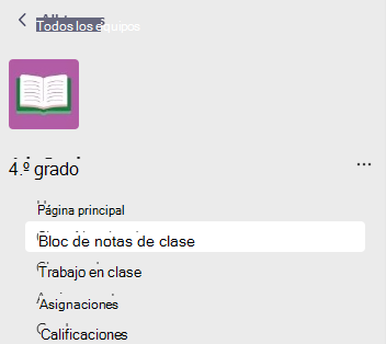 bloc de notas de clase
