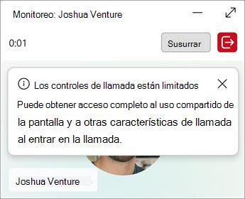 La página de administración de colas muestra opciones para susurrar o irrumpir.