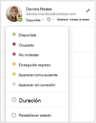 Menú de estado