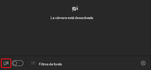 Seleccione el icono de cámara para activar la cámara