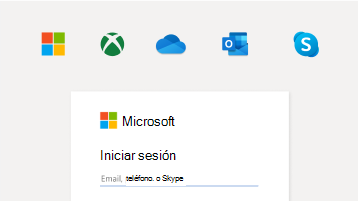 Imagen de inicio de sesión con la cuenta de Microsoft