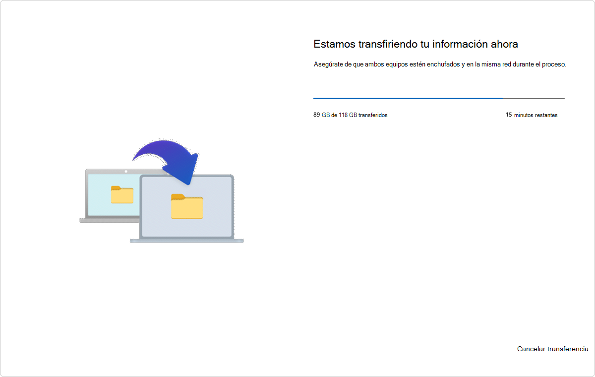 transferencia de pc a pc