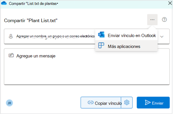 Captura de pantalla de compartir Files con una aplicación
