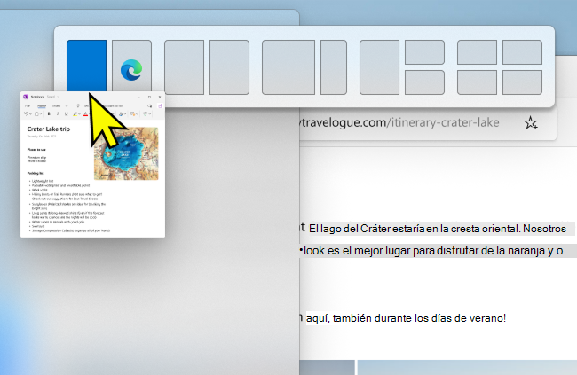Captura de pantalla del Asistente para el espacio restante que te pide que selecciones un diseño.