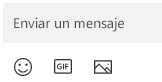 Below the Message box are buttons for inserting emoji, a GIF, or an image.