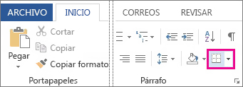 Botón Bordes