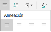 Alineación del texto