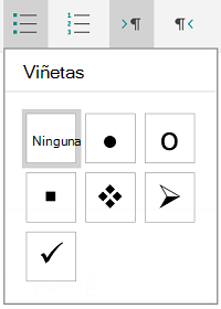 Galería de estilos de viñetas de Android