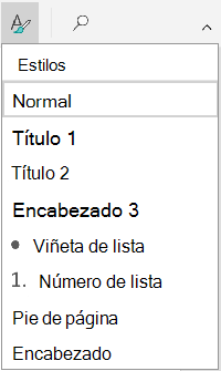 Estilos de párrafo