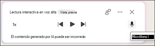 Para formular preguntas relacionadas con documentos de Copilot, haz clic en el botón silenciar.